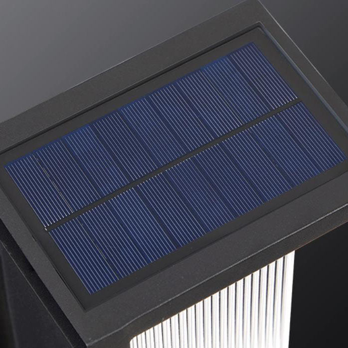 Industrial Rectangular Solar LED Wall Sconce 1-Light