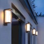 Industrial Rectangular Solar LED Wall Sconce 1-Light