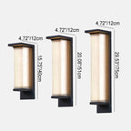 Industrial Rectangular Solar LED Wall Sconce 1-Light