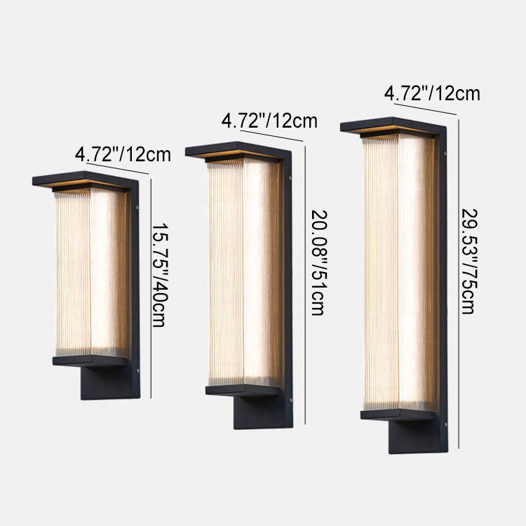 Industrial Rectangular Solar LED Wall Sconce 1-Light
