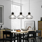 Pendant Light Black Adjustable Ceiling Fixture LED Compatible