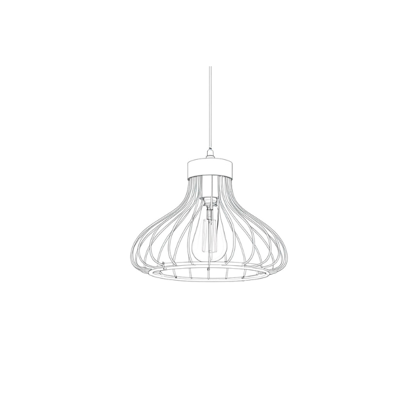 Pendant Light Black Adjustable Ceiling Fixture LED Compatible