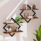 IndustroSatz: Decorative Wall Shelves – Robust, Durable & Floating in Loft Look for Kitchen & Dining Room