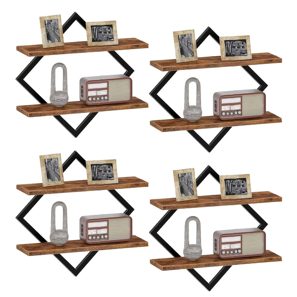 IndustroSatz: Decorative Wall Shelves – Robust, Durable & Floating in Loft Look for Kitchen & Dining Room