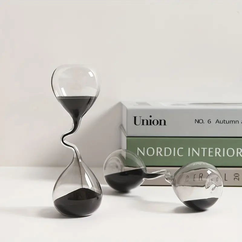 Hourglass Glass Twisted Curve Design Decorative Timer