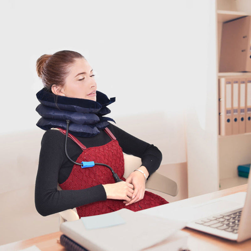 Cervical Neck Stretcher Inflatable Cervical Traction Device with Manual Pump