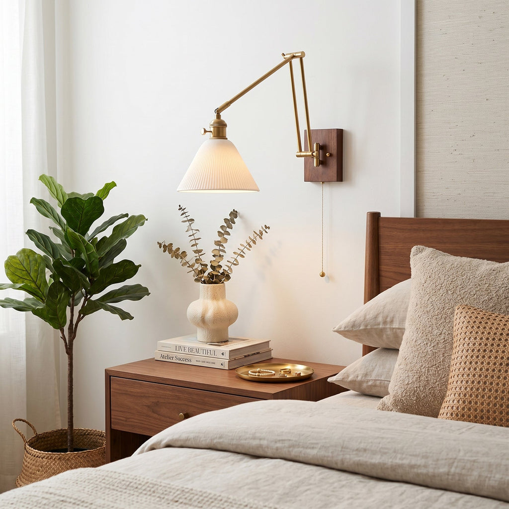 Ingrid Ceramic Swing-Arm Wall Sconce