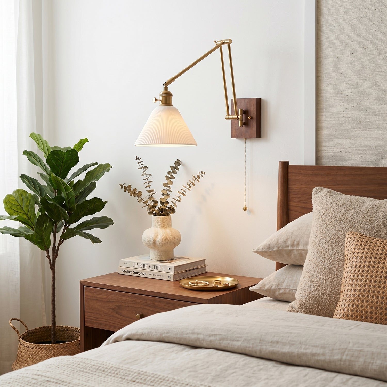 Ingrid Ceramic Swing-Arm Wall Sconce