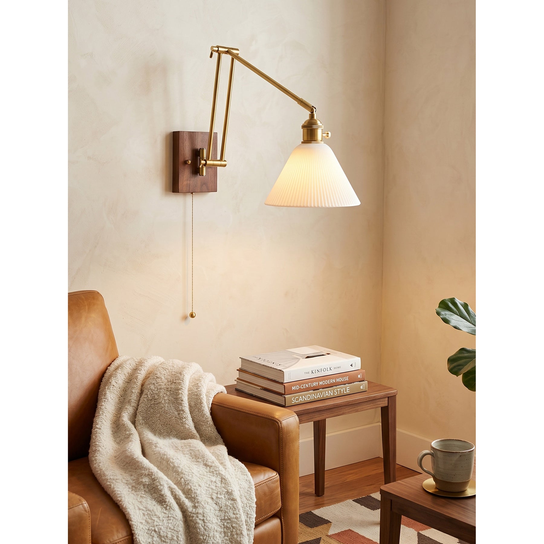 Ingrid Ceramic Swing-Arm Wall Sconce