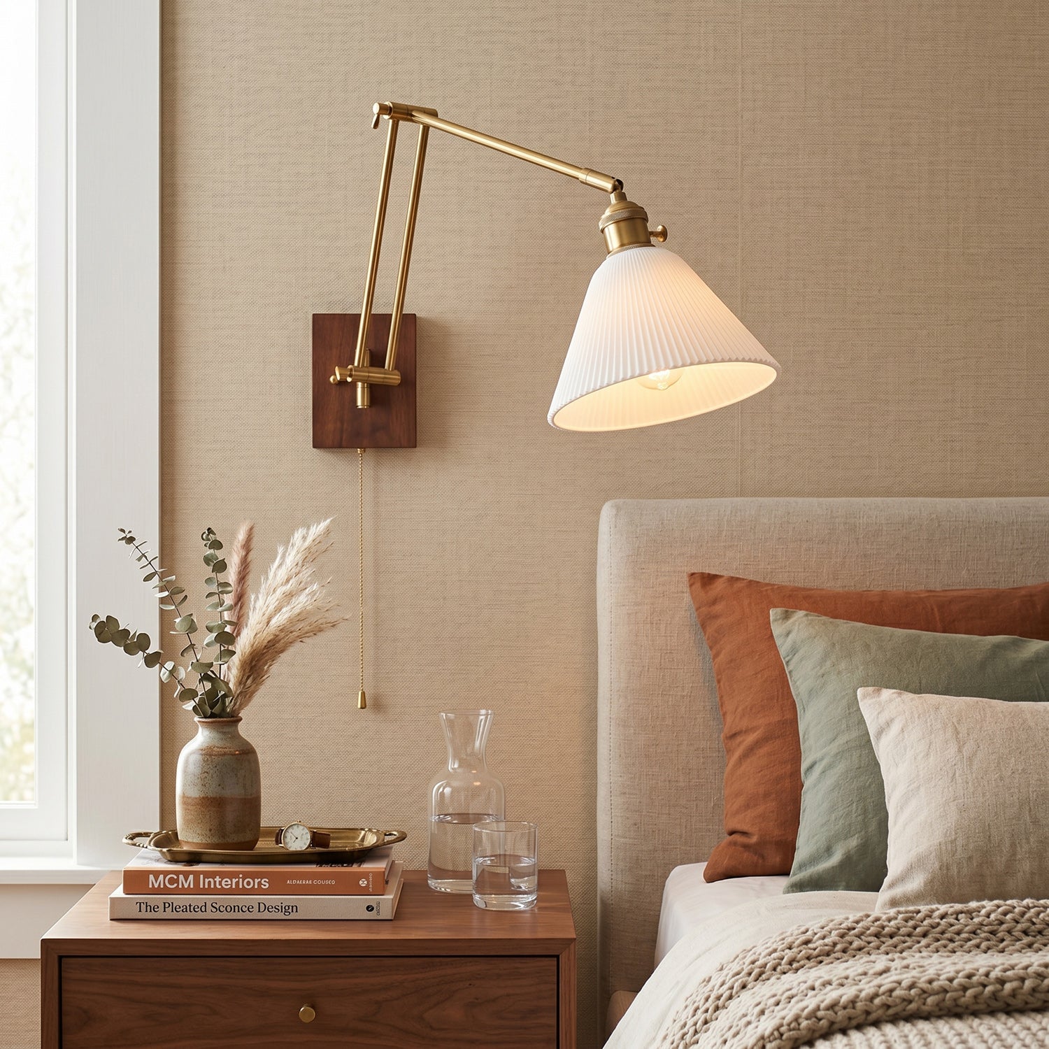 Ingrid Ceramic Swing-Arm Wall Sconce