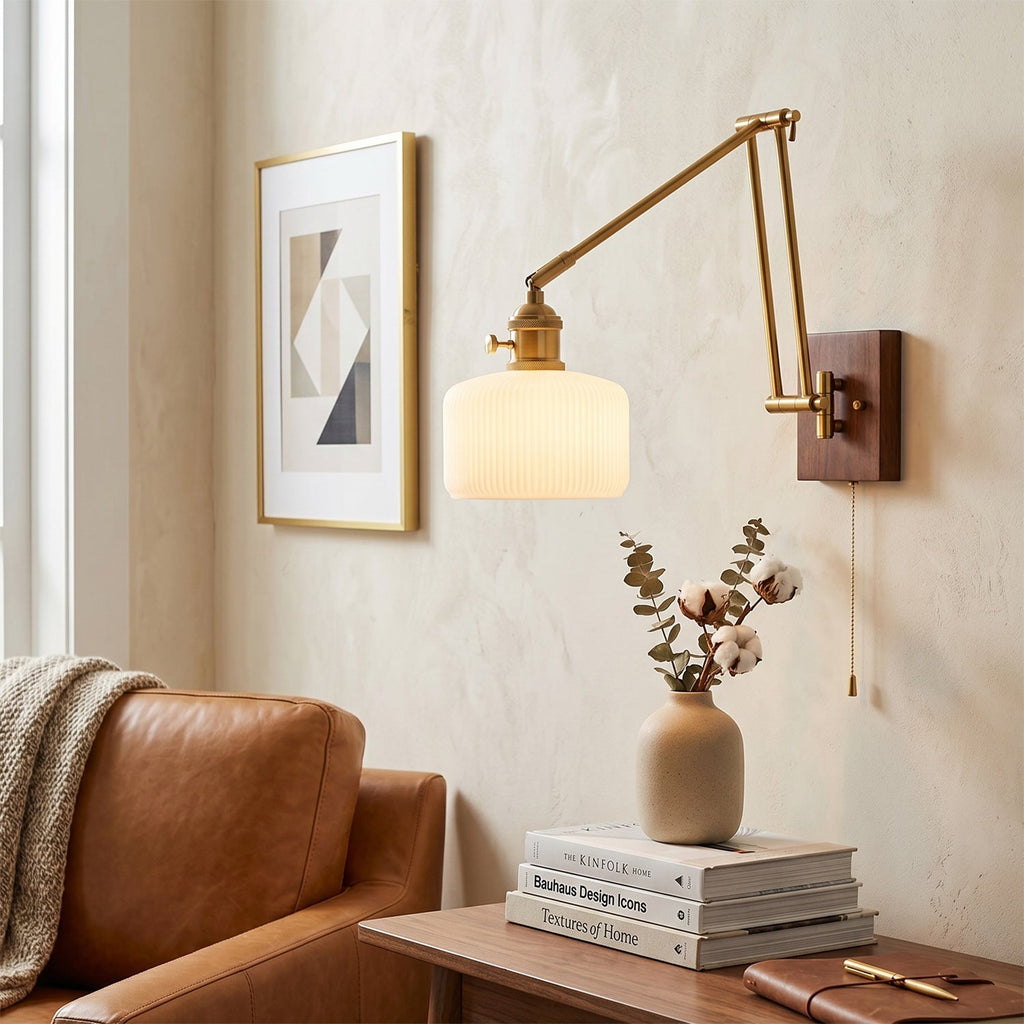 Ingrid Ceramic Swing-Arm Wall Sconce