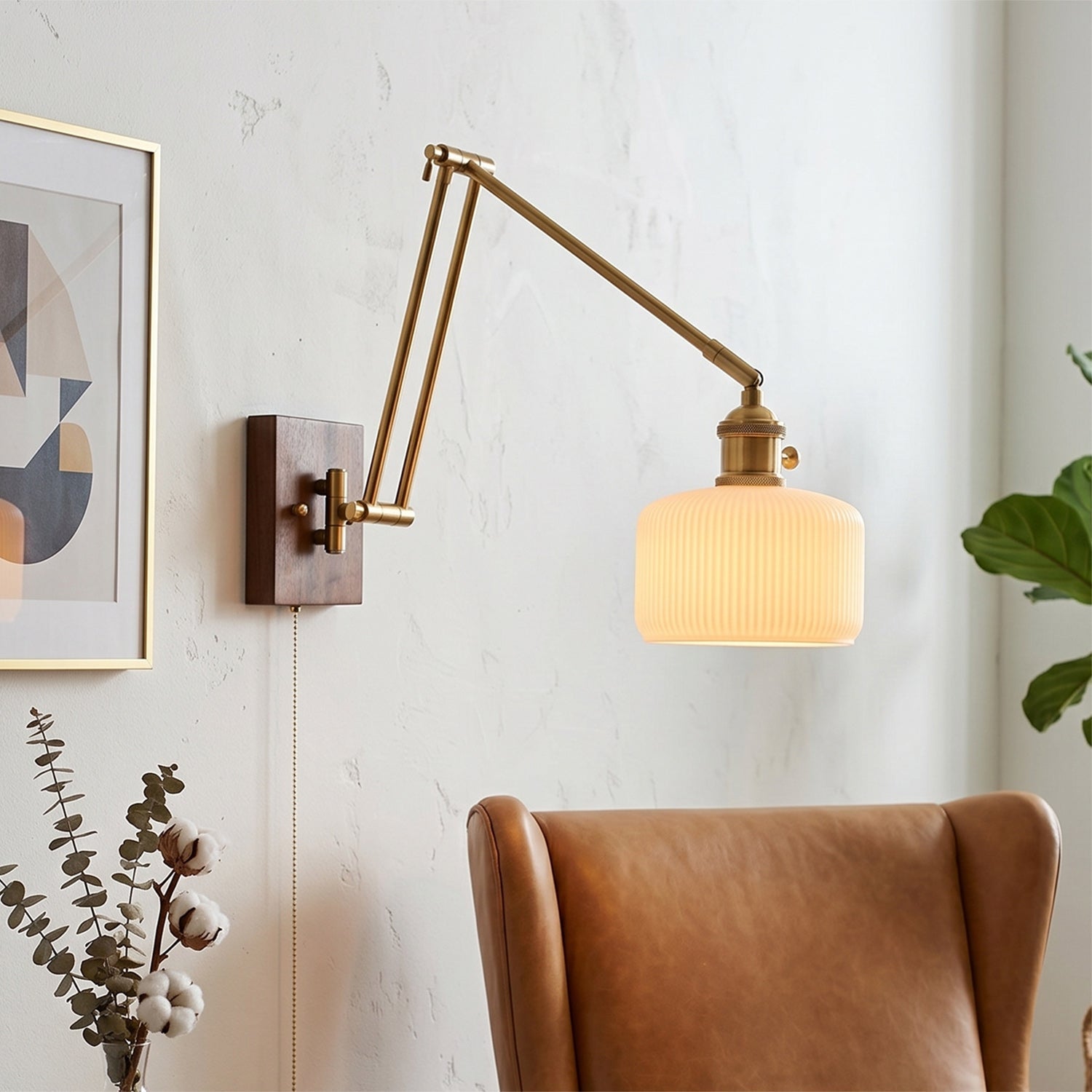 Ingrid Ceramic Swing-Arm Wall Sconce