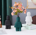 Brix Robot Plantenpot | Duurzaam Hars, Compact Ontwerp