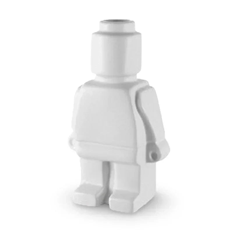Brix Robot Plantenpot | Duurzaam Hars, Compact Ontwerp