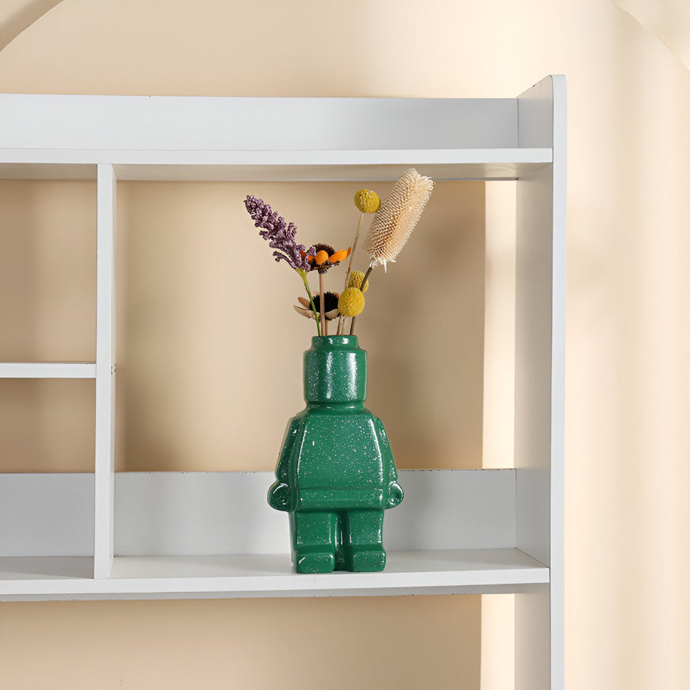 Brix Robot Plantenpot | Duurzaam Hars, Compact Ontwerp