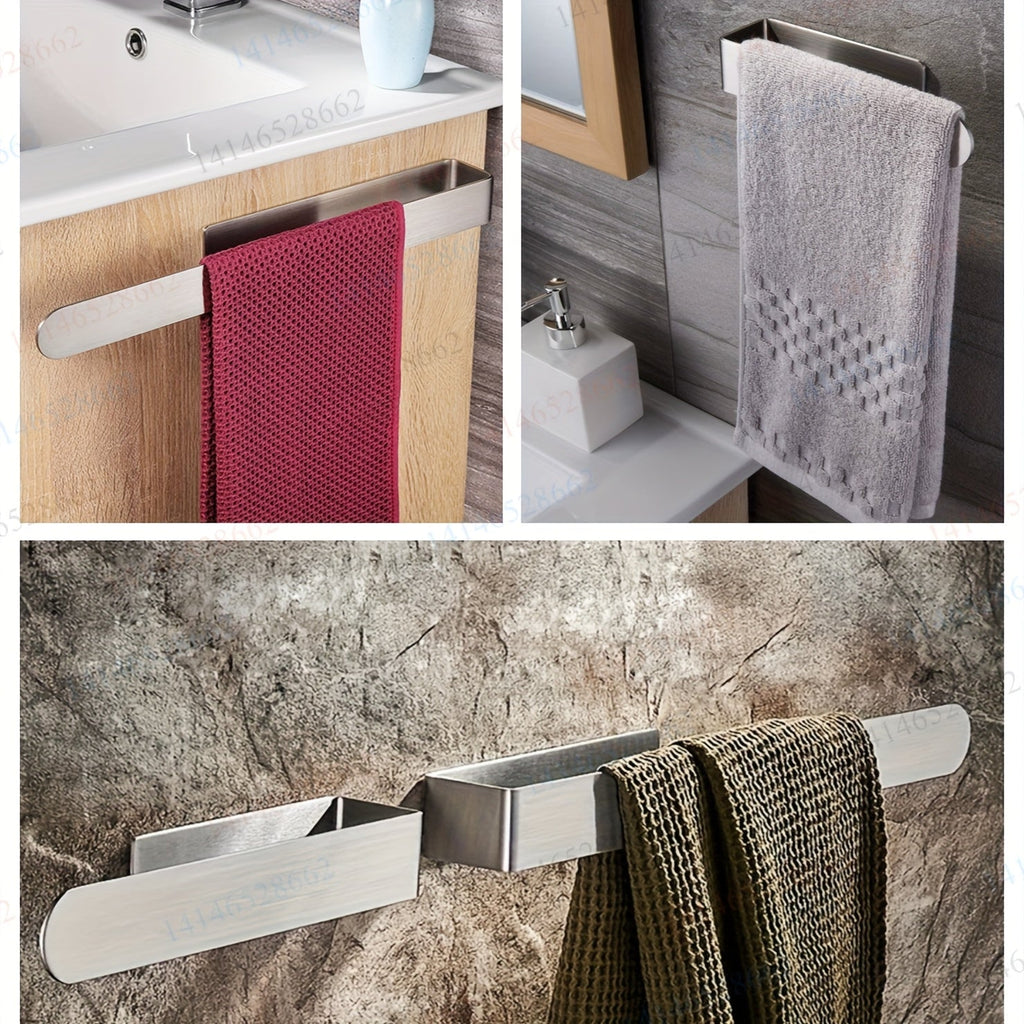 InoxDesign: Towel Holder for Bathroom – Elegant Stainless Steel Holder, No Installation Required & Multifunctional for Towels & Dish Towels