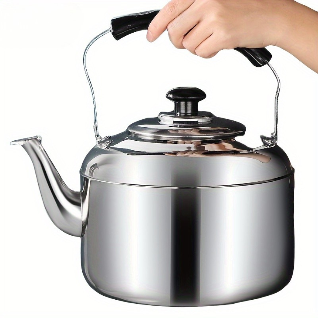 InoxGrande: Robust Stainless Steel Kettle 5 Liters, Compatible with Induction & Gas – for Restaurant & Home
