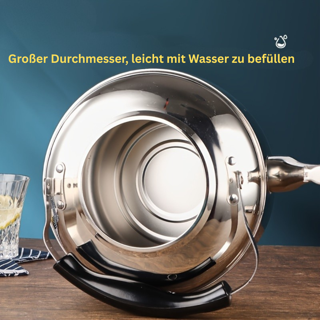 InoxGrande: Robust Stainless Steel Kettle 5 Liters, Compatible with Induction & Gas – for Restaurant & Home