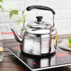 InoxGrande: Robust Stainless Steel Kettle 5 Liters, Compatible with Induction & Gas – for Restaurant & Home