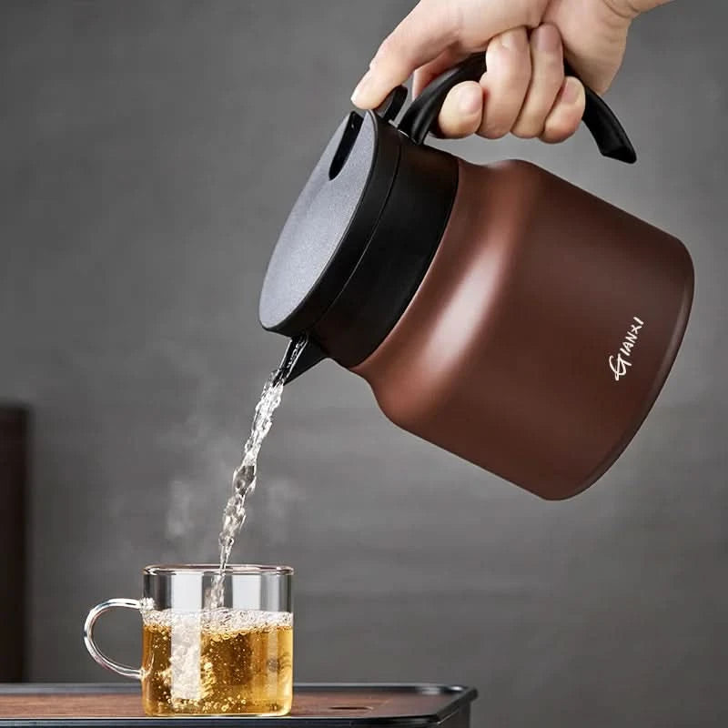 Teapot Stainless Steel 800 ml Vacuum Insulated with Infuser Black or Brown
