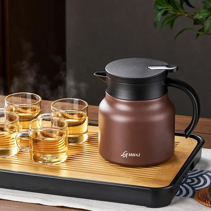 Teapot Stainless Steel 800 ml Vacuum Insulated with Infuser Black or Brown