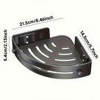 IntelligenteEcke: Bathroom Wall Shelves – Modern 2-Piece Set Made of Plastic, Floating & Space-Saving Without Drilling for Shower & Toilet