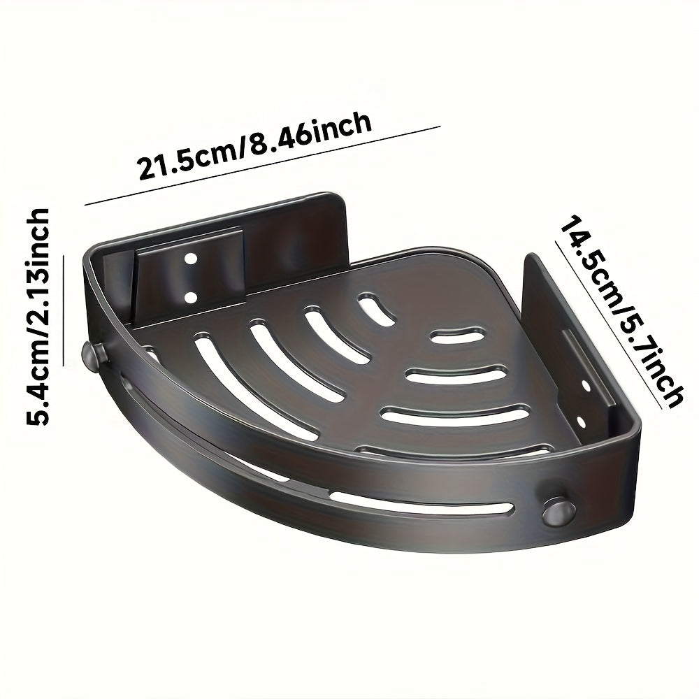 IntelligenteEcke: Bathroom Wall Shelves – Modern 2-Piece Set Made of Plastic, Floating & Space-Saving Without Drilling for Shower & Toilet
