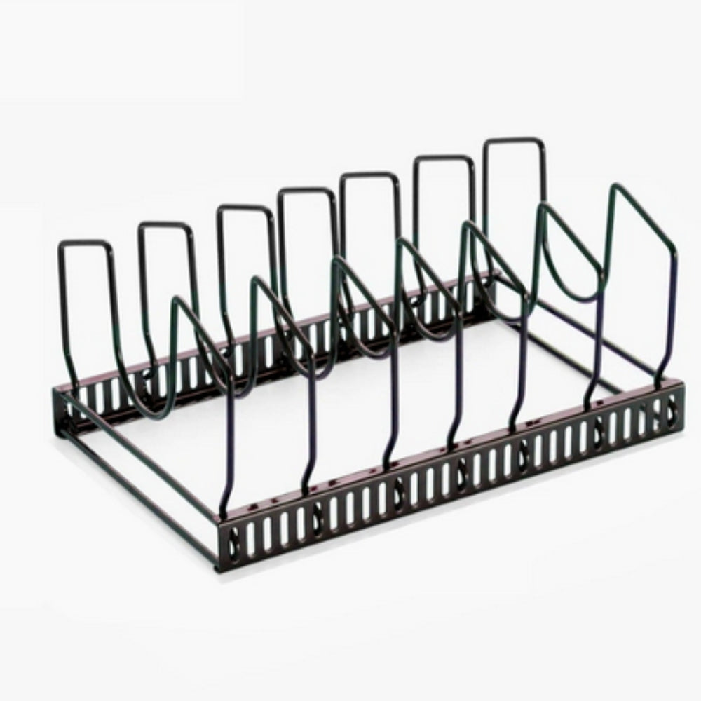 Iron Pot Lid Storage Rack, Kitchen Organizer, Iron, Space-Saving