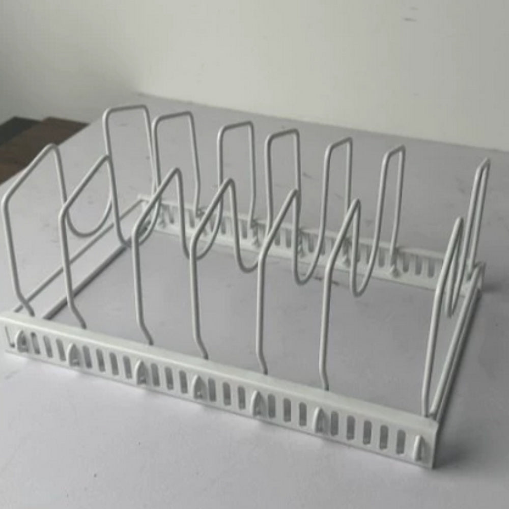 Iron Pot Lid Storage Rack, Kitchen Organizer, Iron, Space-Saving
