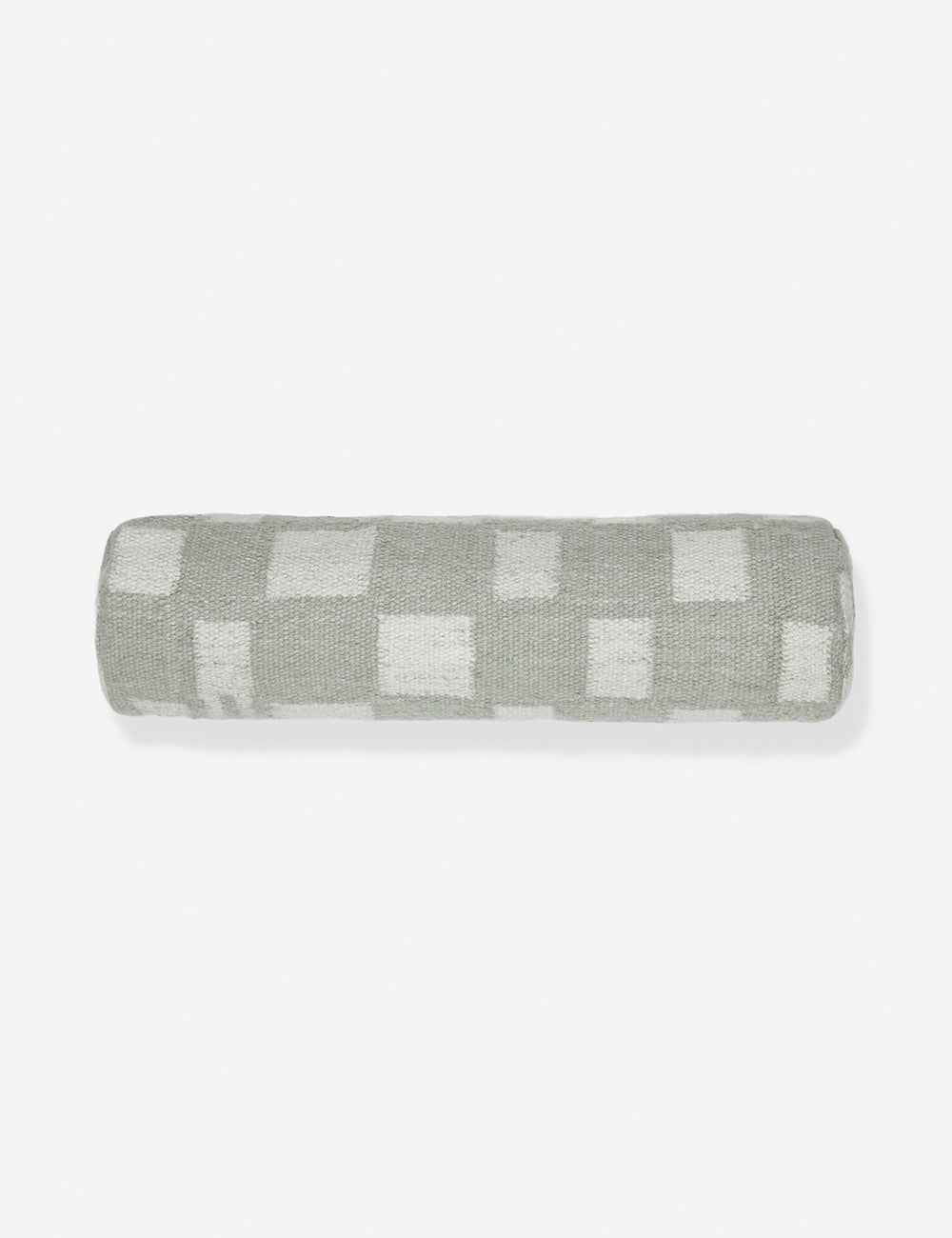 Bela Bolster Pillow | Organic Checkerboard Design, Woven Texture