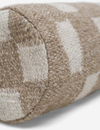 Bela Bolster Pillow | Organic Checkerboard Design, Woven Texture