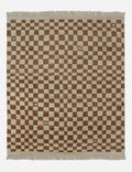 Bramble Hand-Knotted Wool Rug | Irregular Checkerboard Design
