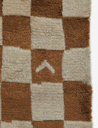 Bramble Hand-Knotted Wool Rug | Irregular Checkerboard Design