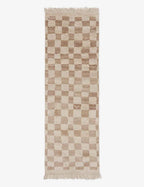 Bramble Hand-Knotted Wool Rug | Irregular Checkerboard Design