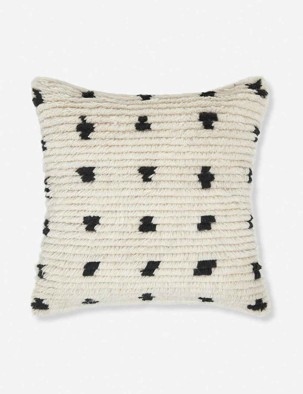 Dara Decorative Pillow | Wool-Blend, Organic Dot Motif