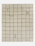 Bask Irregular Grid Wool Rug | Hand-Knotted, Geometric Accents