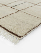 Bask Irregular Grid Wool Rug | Hand-Knotted, Geometric Accents