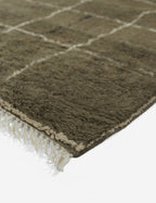 Bask Irregular Grid Wool Rug | Hand-Knotted, Geometric Accents