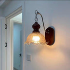 Iselore Crackle Glass Blossom Wall Sconce