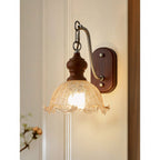 Iselore Crackle Glass Blossom Wall Sconce