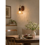 Iselore Crackle Glass Blossom Wall Sconce