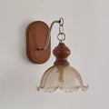 Iselore Crackle Glass Blossom Wall Sconce