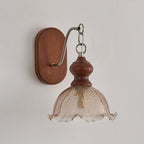 Iselore Crackle Glass Blossom Wall Sconce