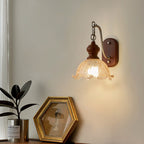 Iselore Crackle Glass Blossom Wall Sconce