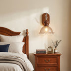 Iselore Crackle Glass Blossom Wall Sconce