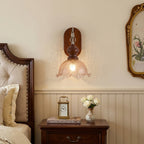 Iselore Crackle Glass Blossom Wall Sconce