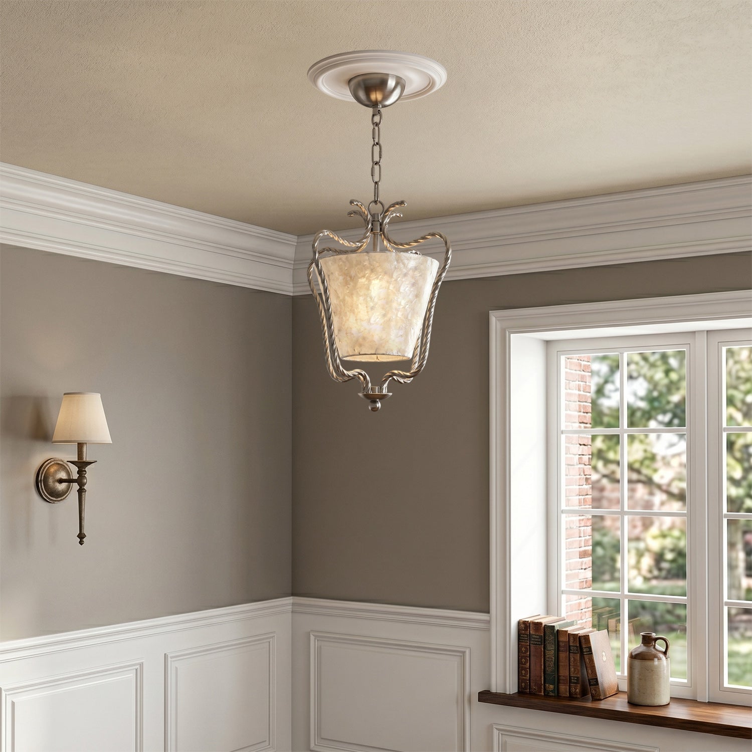 Isla Natural Seashell Flush Mount Ceiling Light