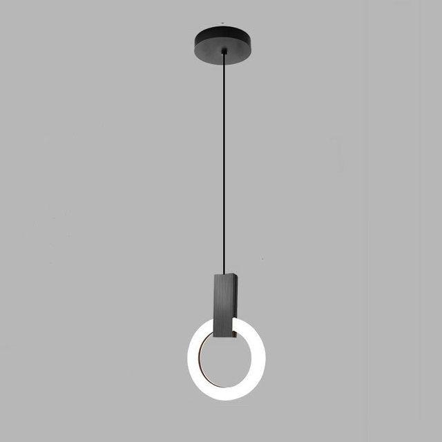 NordCirca: Minimalist LED Pendant Lamp with Acrylic Ring – for Modern Living & Entrance Areas