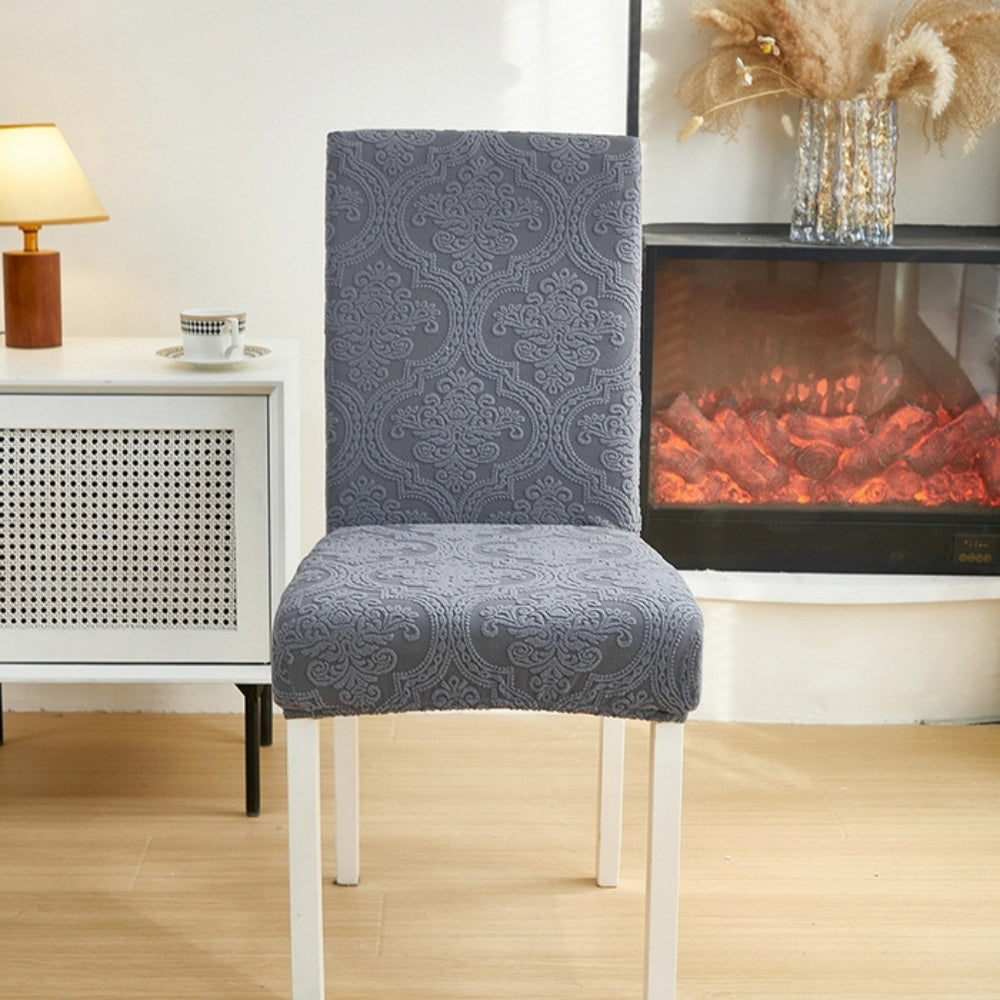 Chair Cover Microfiber Spandex Stretch Jacquard Slipcover