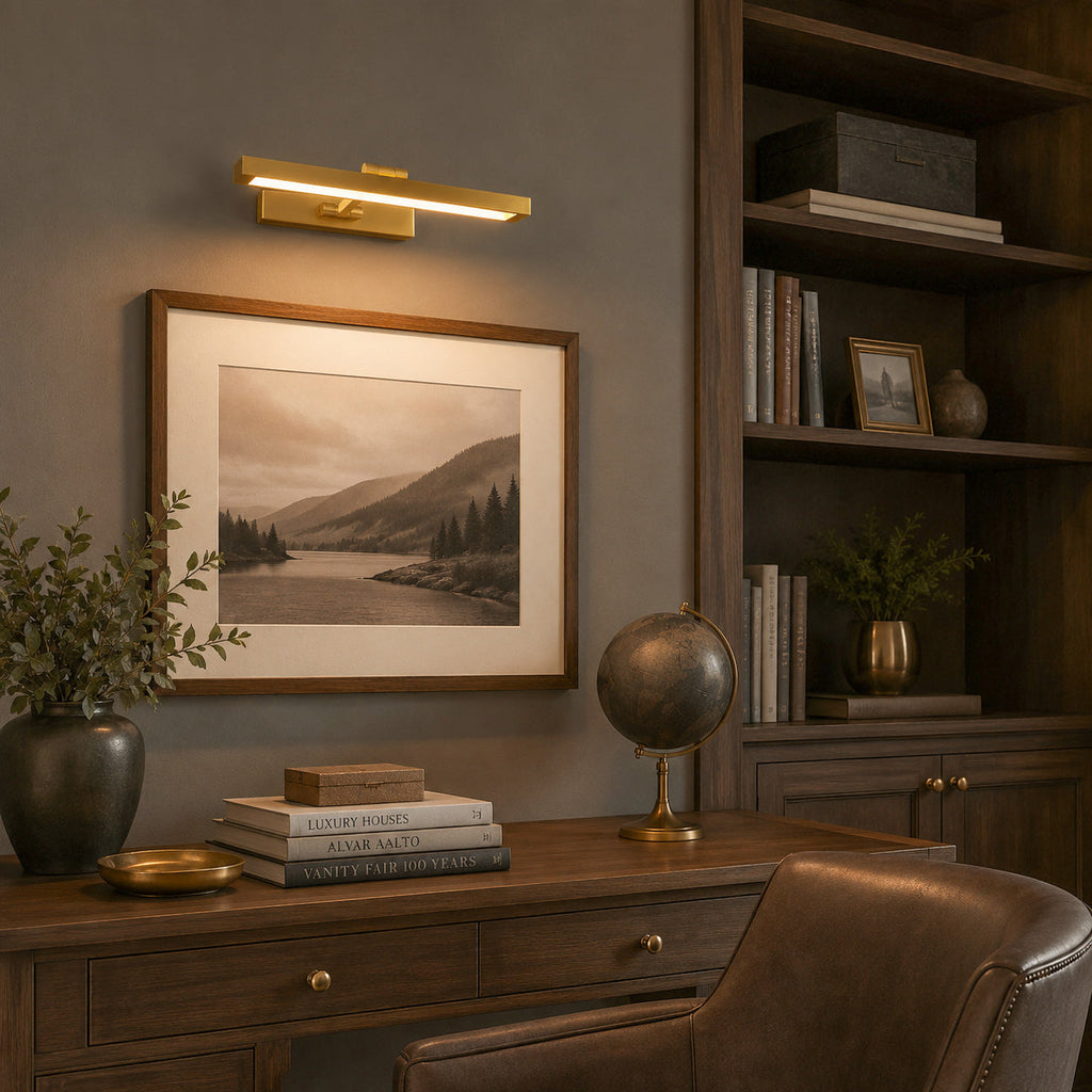 Jaeger Linear LED Brass Picture Light